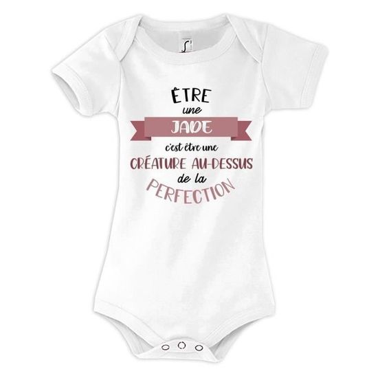 Body Jade Bébé Parfait Cadeau Naissance Bébé et Enfant Blanc Mixte