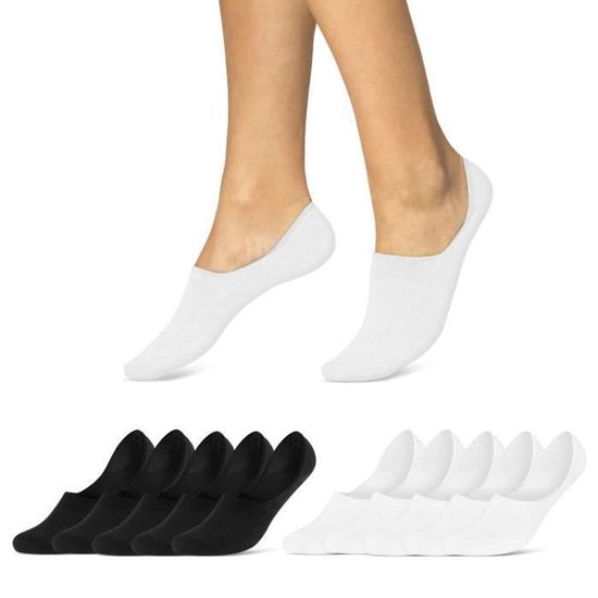 NUOZA - Lot De 10 Paires De Chaussettes Coton Mixte Homme/Femme - Taille 35-46 - Sport Et Quotidien