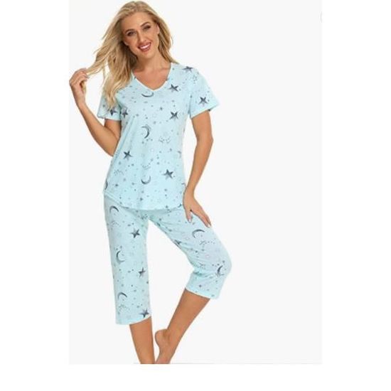 Pantalon Ensemble Pyjama Femme Coton Pyjama Femme Manches Longues