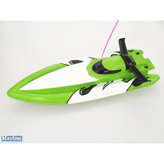 Avion Radiocommandé ColorBaby 47674 Racing Boat Bateau Radiocommandé De Police, 36 X 10 X 10 Cm
