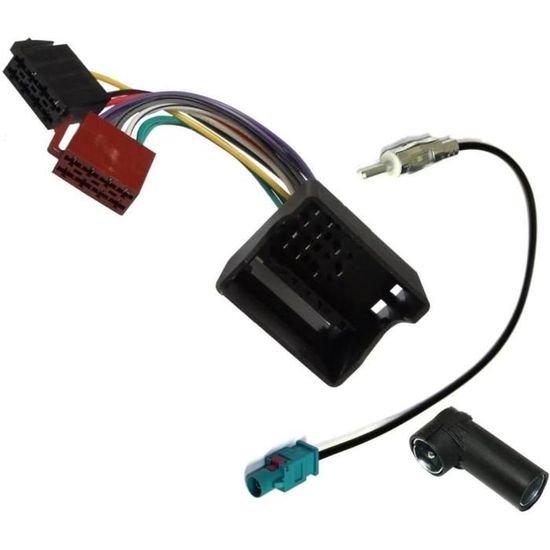 Aerzetix - Connettore per autoradio ISO , 2x 8 poli precablata fascio