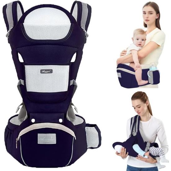 TOFFCAEA Multifonction Porte Bébé Randonnée 6 en 1 avec Siège à Hanche, Ergonomique, Ajustable