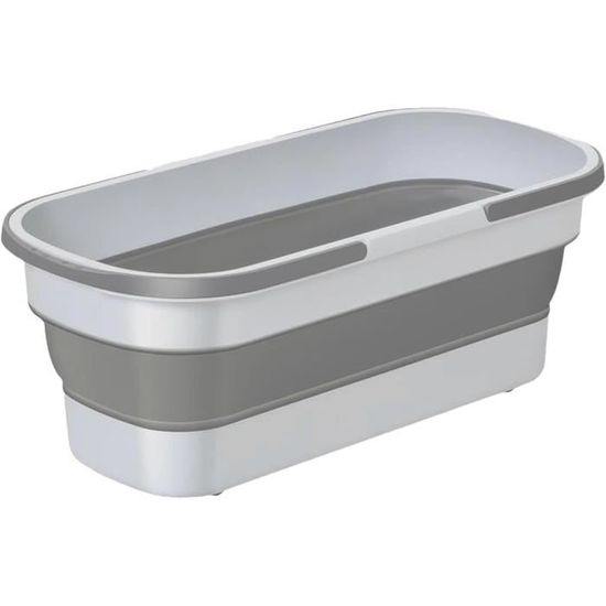 Moonyan Seau Pliable - Seau Pliable De 12L | Seau Pliable Rectangulaires | Bassine Pliable | Seau Retractable Pliable en Plastique | Seau en Silicone pour Le Nettoyage | Seau De Pêche Plein Air