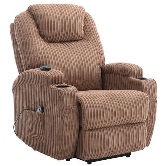 Fauteuil Spacieux Et Moelleux Avec Porte-gobelets Latéraux, Port USB Et Eclairage Ambiance Led Integre Parfait Pour Salon Chambre 97984713 Fauteuil Spacieux Et Moelleux Avec Porte-gobelets Latéraux, Port USB Et Eclairage Ambiance Led Integre Parfait Pour Salon Chambre 97984713
