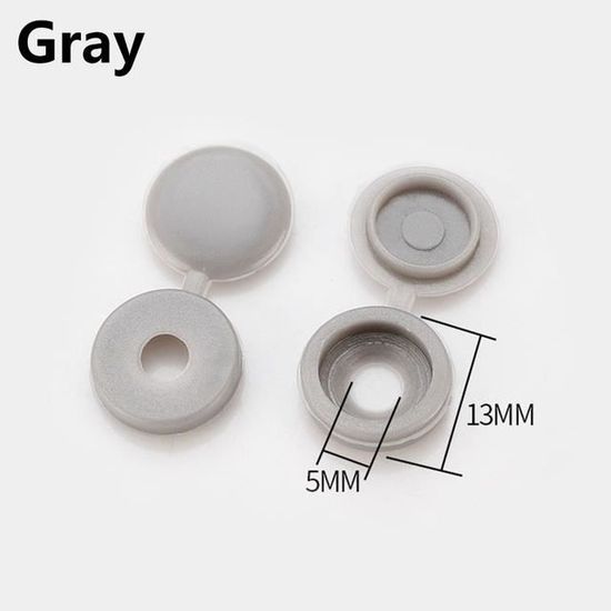 100 Capuchons De Vis Blancs 8mm - Marque Uxcell, Pour Trous De Verrouillage | Cache-vis Plastique Pratique