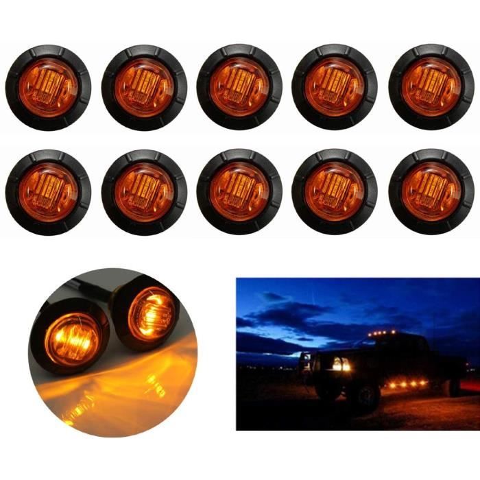 10 Feux De Gabarit LED 12V/24V - Blanc, Pour Camion, Remorque, Camping-car