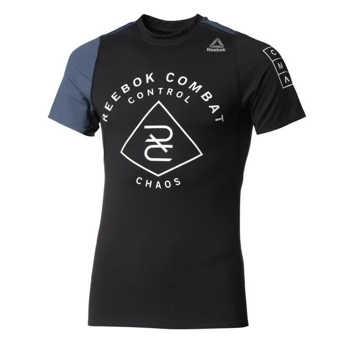 REEBOK T-shirt RNF SS Rashguard - Homme - Bleu marine
