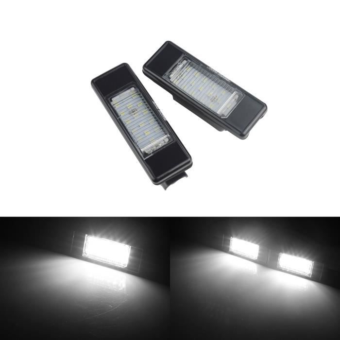 ANGRONG Paire Feux Eclairage de Plaque LED Pour Peugeot 106 307 308 3008 406 407 508 806 807 Expert Citroën Berlingo C2 C3 C4 C5 C6