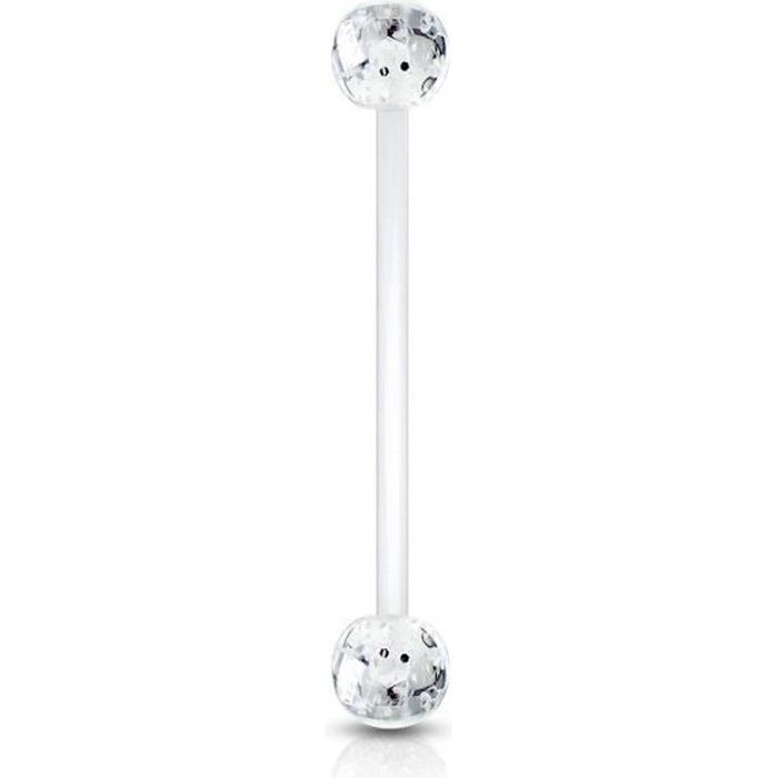 Piercing Nombril Grossesse Bébé Paillettes GRAZIA Blanc