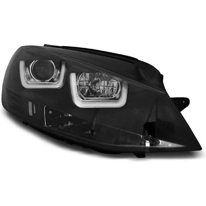 Paire de feux phares VW Golf 7 12-17 U-Type DRL led noir (WK6)