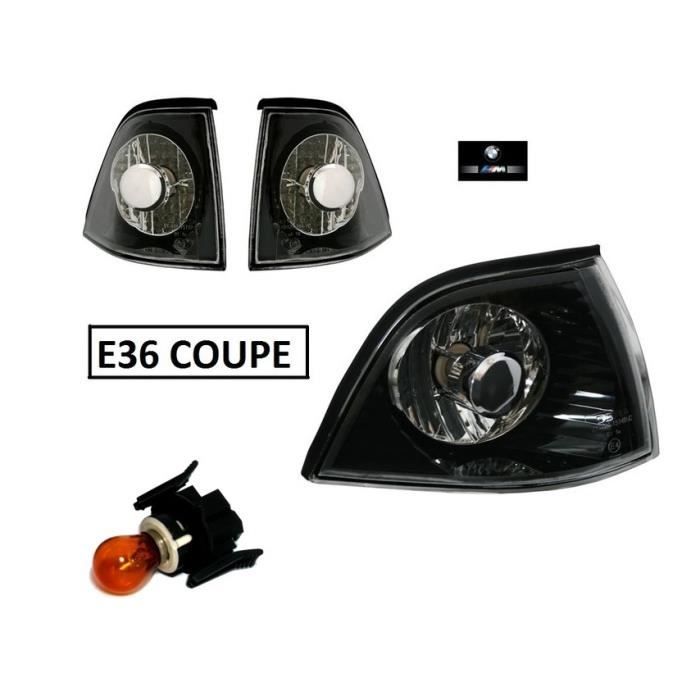 2 CLIGNOTANT AVANT NOIR BMW E36 SERIE 3 COUPE ET CABRIOLET