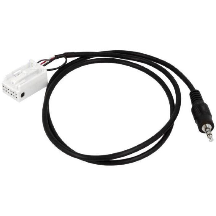 Cable Adaptateur AUX Jack - Mercedes A/ B/ C/ CLK/ GL/ M/ R/ S/ SL