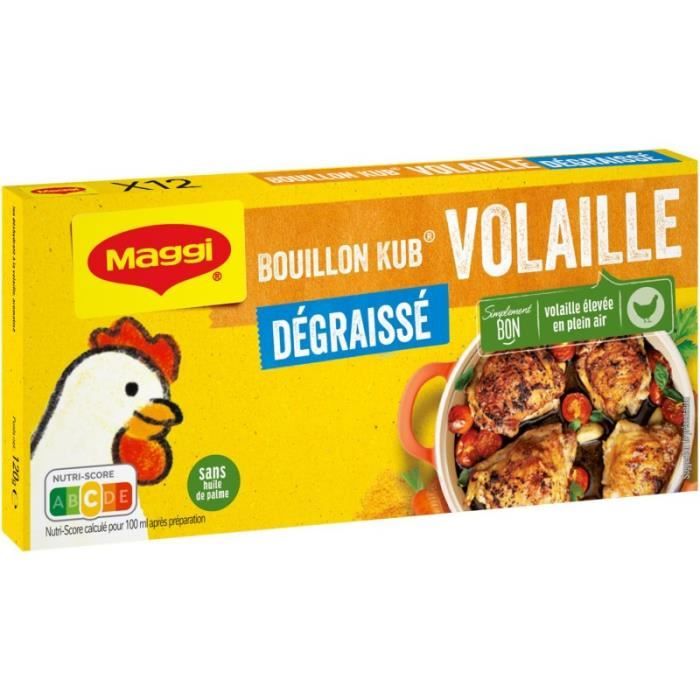 NESTLE MAGGI - Bouillon Kub Volaille Degraisse 120G - Lot De 4