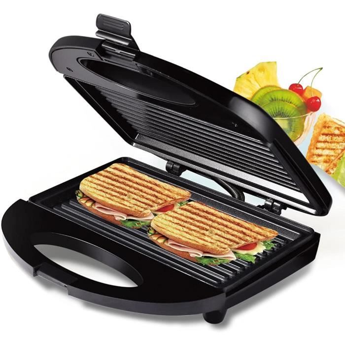 GAUFRIER Gaufrier Panini Appareil Croque Monsieur Machine À Sandwich Portable Revêtement Antiadh&eacu322