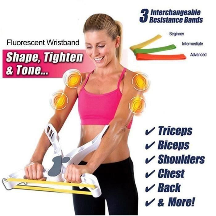 Wonder Arms - Résistance Elastique Musculation Machine d'entraînement du corps du bras comme vue sur la télévision Pr18065