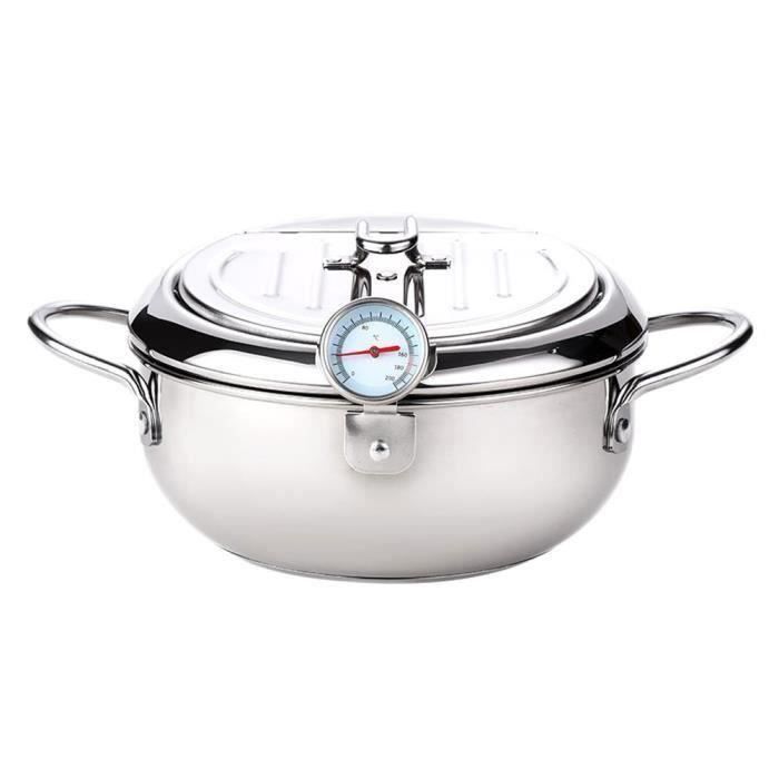 1 pc Contrôlable Température Pot Pratique Cuisinière En Acier Inoxydable Friteuse Durable MANDOLINE - EMINCEUR - COUPE-ALIMENT