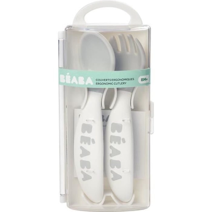 BEABA Set de 2 couverts ergonomique 2ème âge light mist
