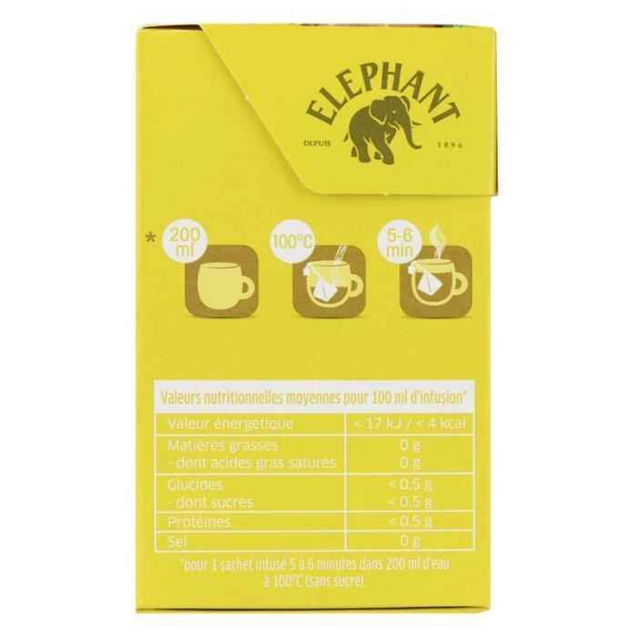 Infusion gingembre citron 34 g Elephant