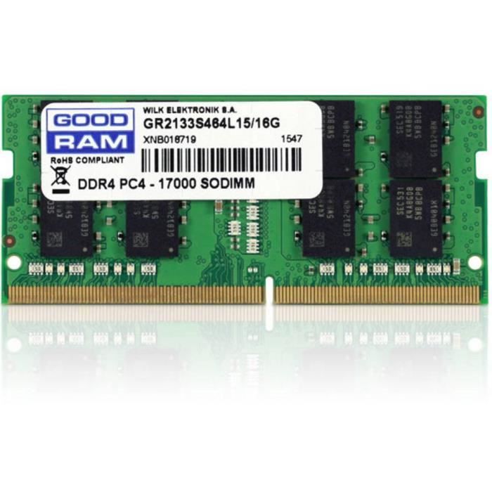 Module mémoire PC portable Goodram GR2666S464L19S/8G GR2666S464L19S/8G 8 Go 1 x 8 Go RAM DDR4 2666 MHz CL19 1 pc(s)