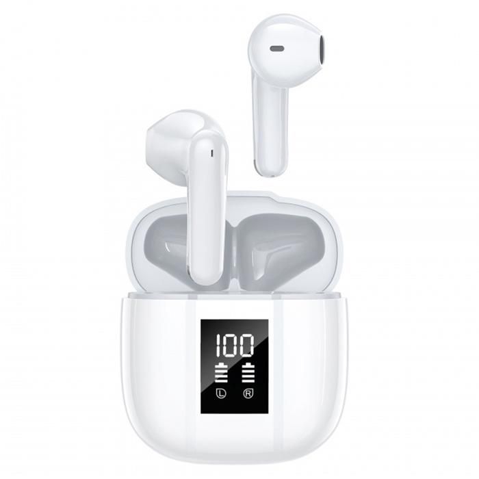 HTBE® Écouteurs Bluetooth 5.0 TWS Sports Binaural Stereo Touch Wireless Earbuds Largement compatibles avec Ultra Long Standby White