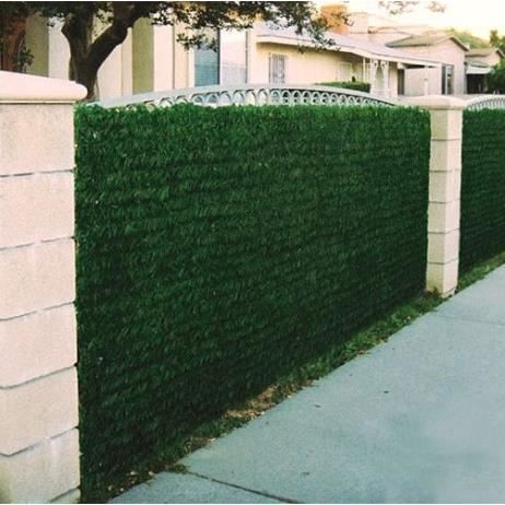 Haie végétale artificielle Lux-2R 140 brins - vert thuya, Longueur 6 m, Hauteur 1 m