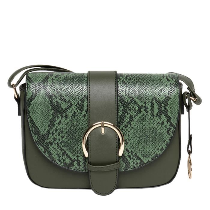 Sac bandoulière Kaki Femme Manoukian Tilla