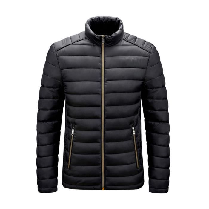 Manteau Homme Décontractée Soft Shell Manteau Imperméable Automne et Hiver Manteau Alpinisme équitation Manteau Chaud Noir