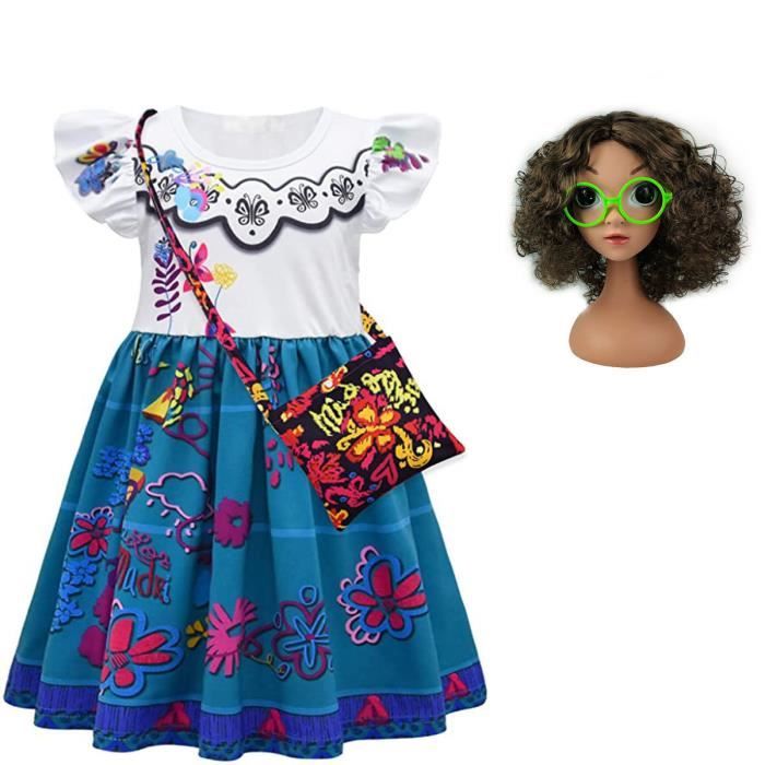 AmzBarley Fille Mirabel Robe Déguisement Carnaval Princesse Vêtements pour Enfants Halloween Fête Mascarade Cadeau Cosplay Costume
