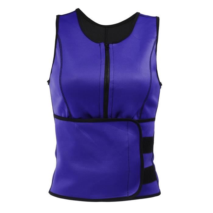 NEUFU Vêtement Musculation flowop taille Trim-mer Ceinture Femmes Masvelt Zipper Ceinture amincissante Violet Size: S