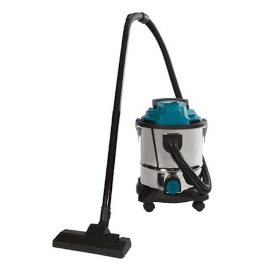 Perel aspirateur eau et poussière 1000W 20L acier inoxydable noir/bleu/blanc