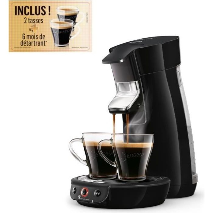 Philips Cafetière à Dosettes Viva Café Noir 1450W HD6563/63