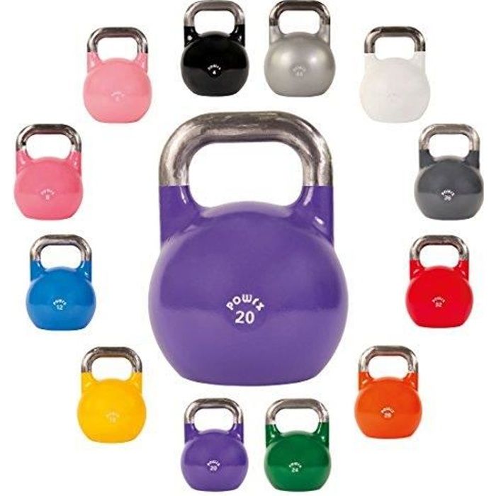 Kettlebell de compétition 4 à28 kg (20kg, violet)