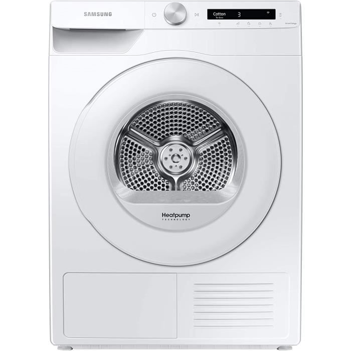 SAMSUNG Sèche-linge DV90T5240TW / S3 Ai Control Optimal Dry, 9 Kg Classe A +++ Pompe à chaleur