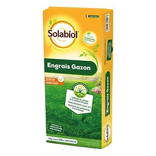 Solabiol SOGAZY15 Engrais Longue Durée 15 Kg | Gazon Dense et Plus Vert, Puissant