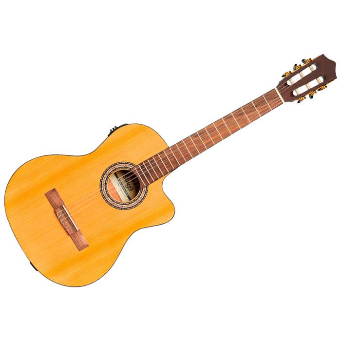 Stagg SCL60 TCE-NAT - Guitare classique électro-acoustique pan coupé - naturelle