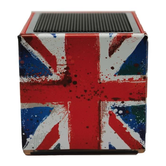 TEKNOFUN Mini Enceinte Portable Bluetooth Anglaise Vintage UK