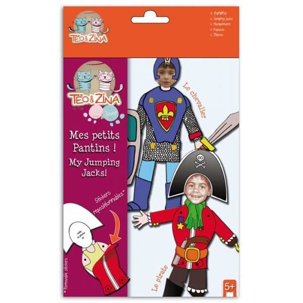 TÉO & ZINA 2 Petits Pantins à Assembler - Chevalier/Pirate
