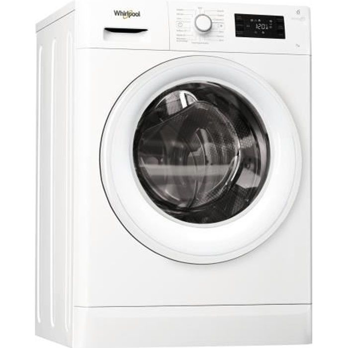 Whirlpool FWSG71283W IT Machine à laver indépendant largeur : 59.5 cm profondeur : 43.5 cm hauteur : 83.7 cm chargement frontal…