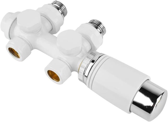 Robinet Radiateur EMKE - Thermostatique, Noir - Filetage G1/2", Contrôle Température 7 Niveaux