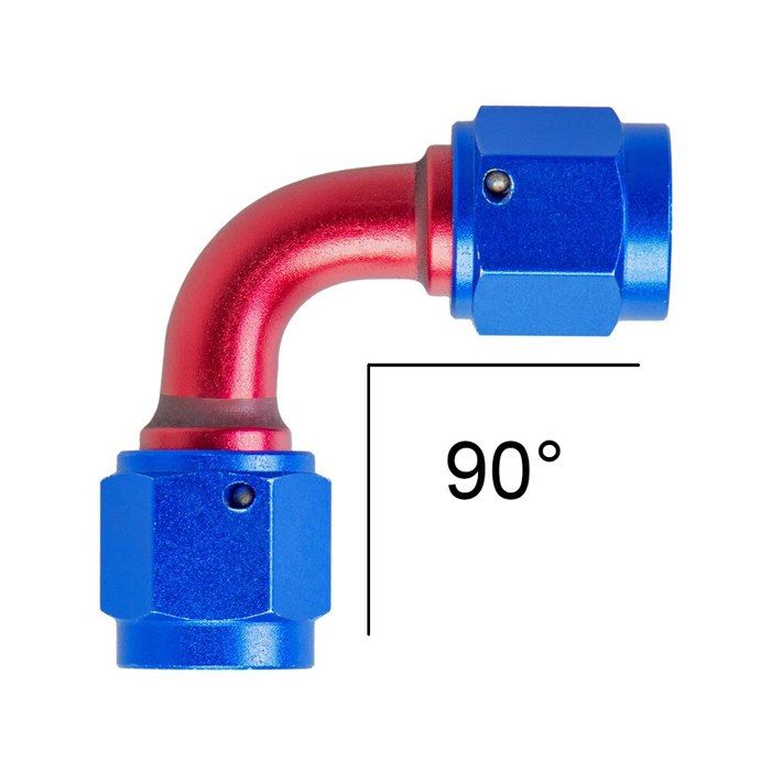 Lot De 2 Raccords évasés 6AN En Aluminium Femelle AN6 Vers Mâle AN6, Connecteurs De Tuyau Filetés à 90 Degrés Pour Refroidisseur D'huile