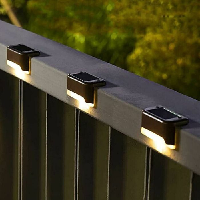 6 Lampes Solaires D'Escalier Extérieur CILIENG | IP67 Étanche, Blanc Chaud, Éclairage LED Autonome