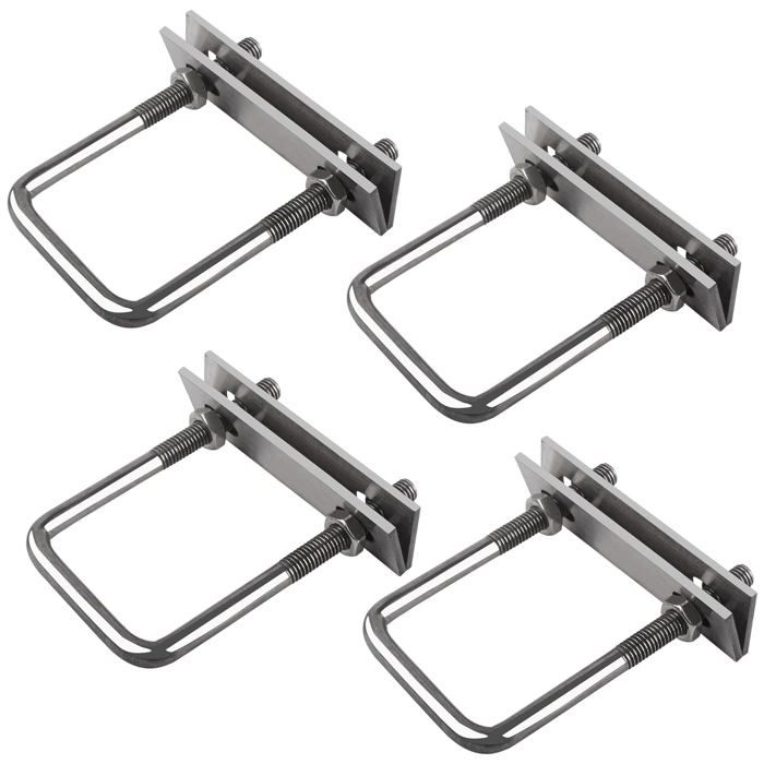 4 Bulloni A U M8 In Acciaio Inox - 70x110 Mm, Con Piastre E Dadi, Per Applicazioni Auto, Industriali E Domestiche - Foto 5