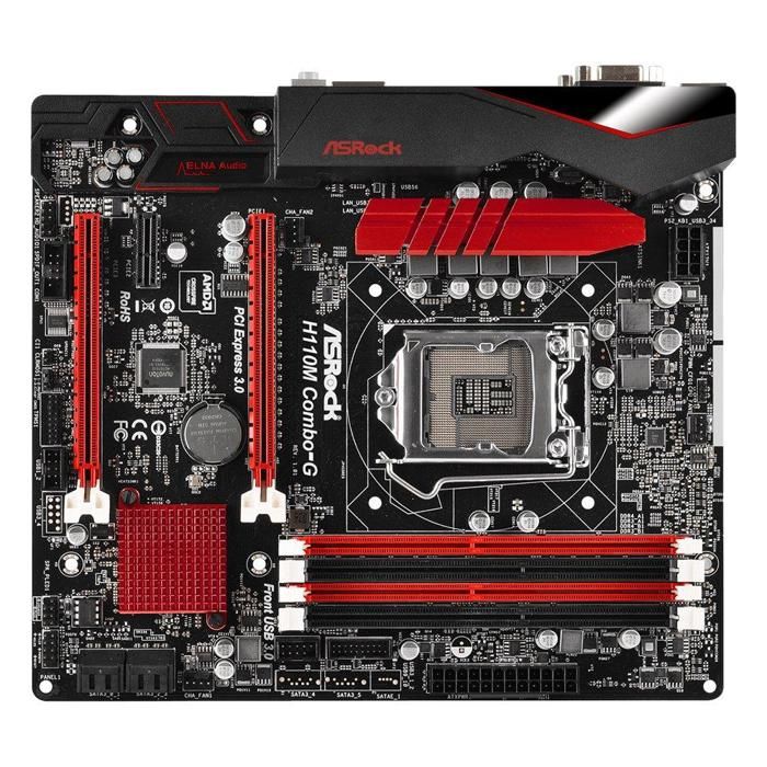 Carte mère ASRock H110M Combo-G Intel H110 LGA 1151 2xDDR4 64GB Micro ATX Reconditionné - ASRock reconditionné disponible sur Cdiscount Seconde Vie