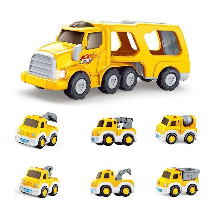 Jenilily Truck Toy Child 1 2 3 4 5 6 Years Boy, Gift Child Boy Small Car 1-6 Years Toy Gift Birthday Girl Yellow Vehicles Children