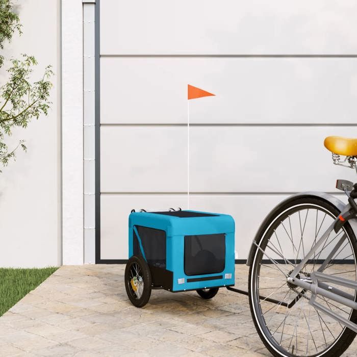 Remorque Vélo Pour Animaux VidaXL – Cadre en Fer, Tissu Oxford - vue 6