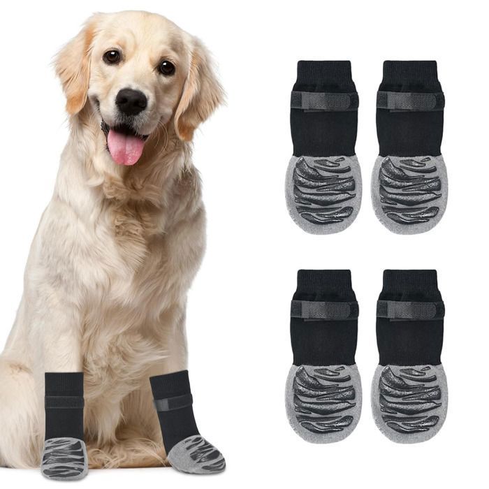 Comparer les prix de Lot de 2 Paires de Chaussettes Antidérapantes pour Chien - YZMRBDQC - Protection pour Pattes - Idéales pour Chiens Âgés