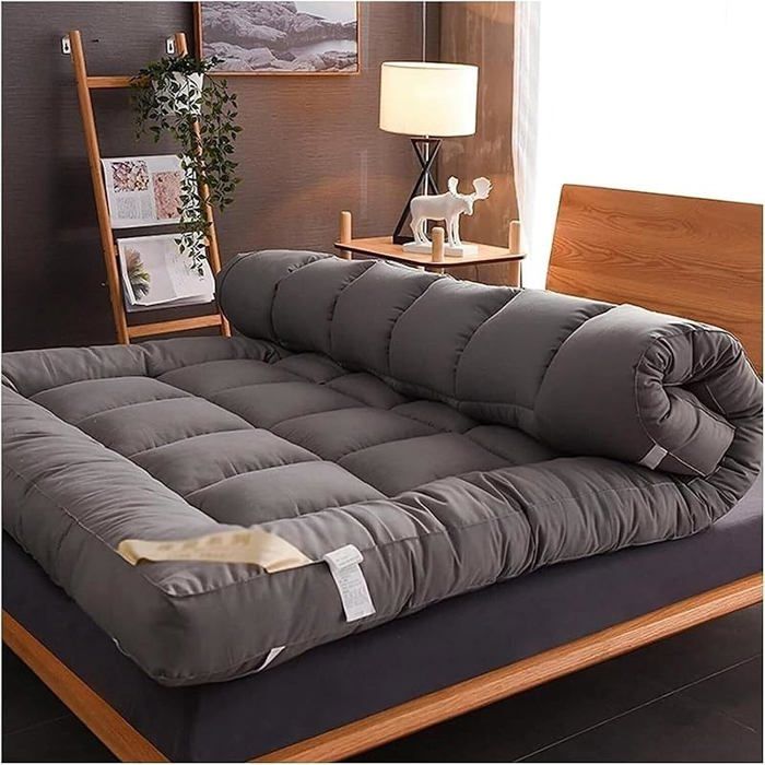 Kiseely Matelas Futon Portable Pliable, Matelas Tatami Pliable Japonais, De Couchage Portable Pour Dortoir Avec Sac