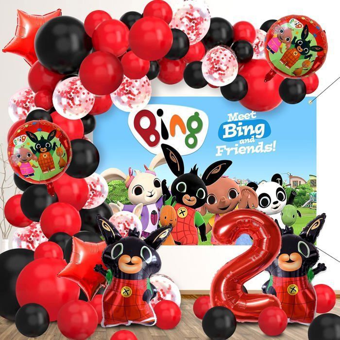 6 ballons Anniversaire 2 ans - ballons imprimés - Dragées Anahita