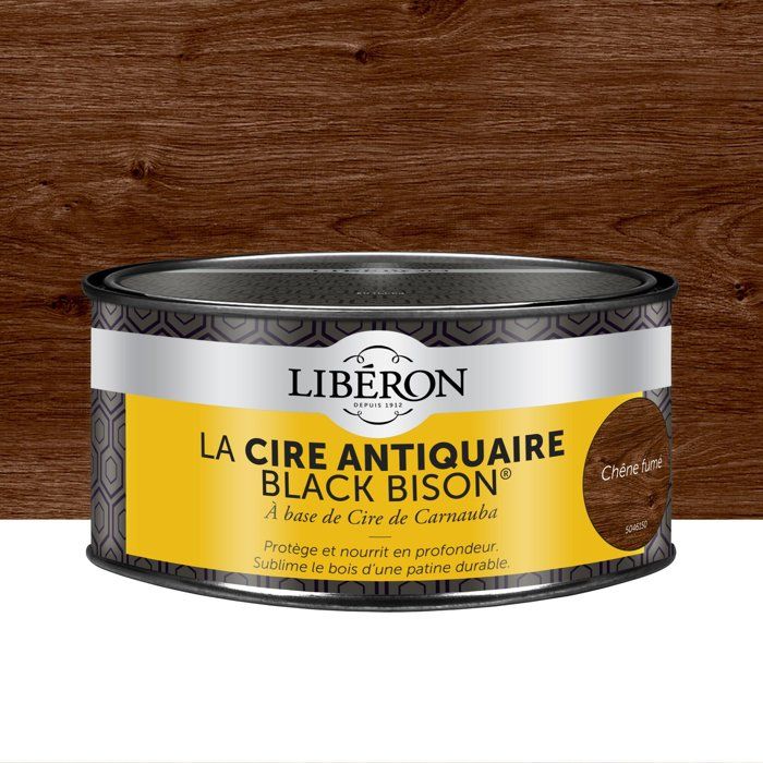 Cire antiquaire Black Bison® en pâte - LIBERON - Chêne fumé - 500cc Cire antiquaire Black Bison® en pâte - LIBERON - Chêne fumé - 500cc