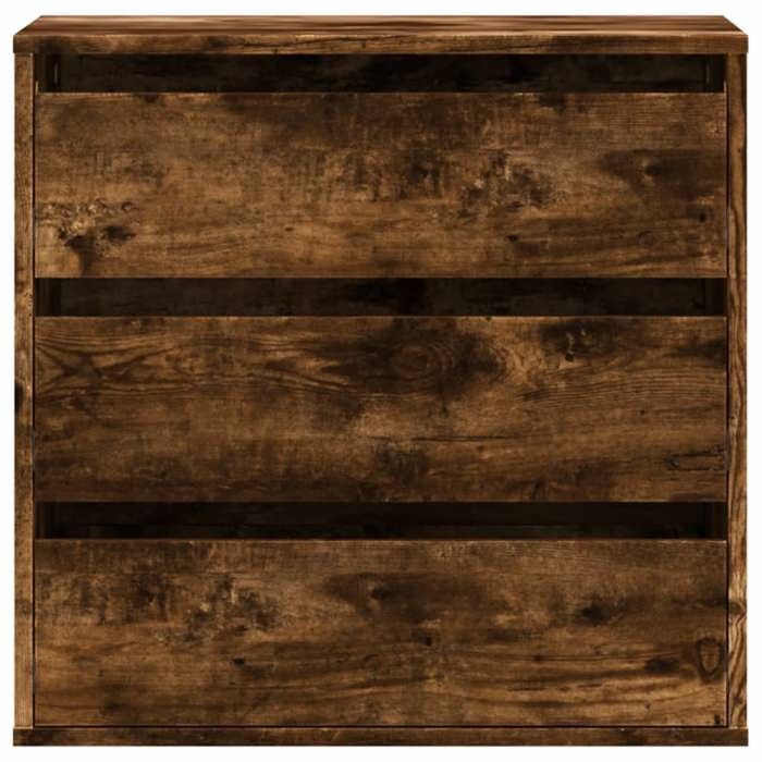 Moderne Commode dangle BURKE MEUBLE BAS chêne fumé 60x41x58 cm bois dingénierie AA3184